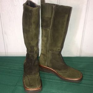 FRYE AVENGER BOOT DOUBLE ZIP FOREST GREEN SZ 9